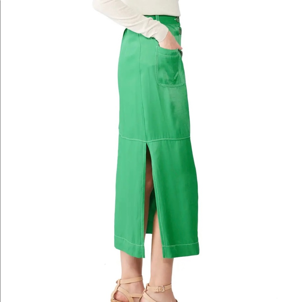 See By Chloe Buttoned Midi Green Skirt - Picture 3 of 4